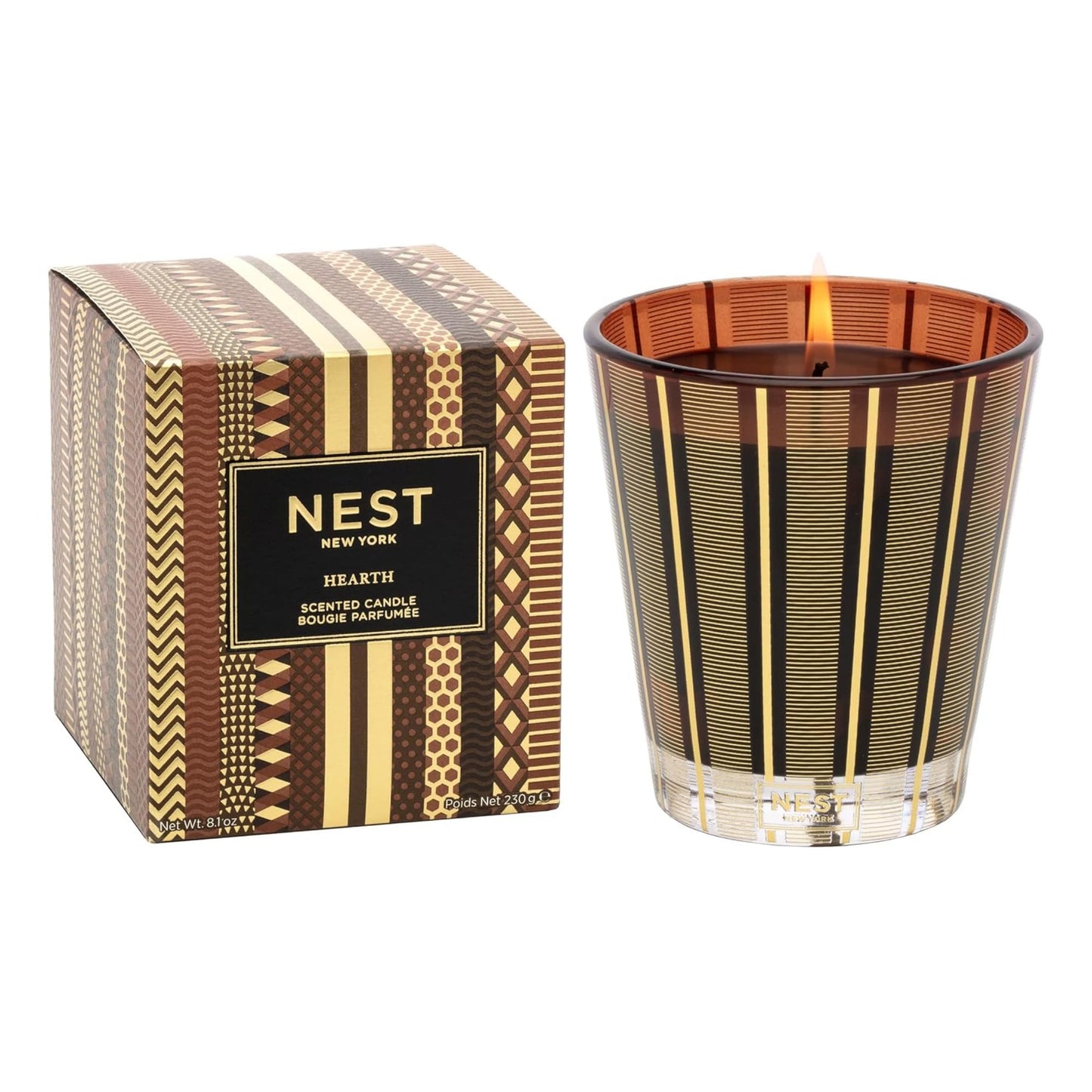 NEST New York Scented Classic Candle, Bamboo - 8.1 oz - Up to 60-Hour Burn Time - Reusable Glass Vessel